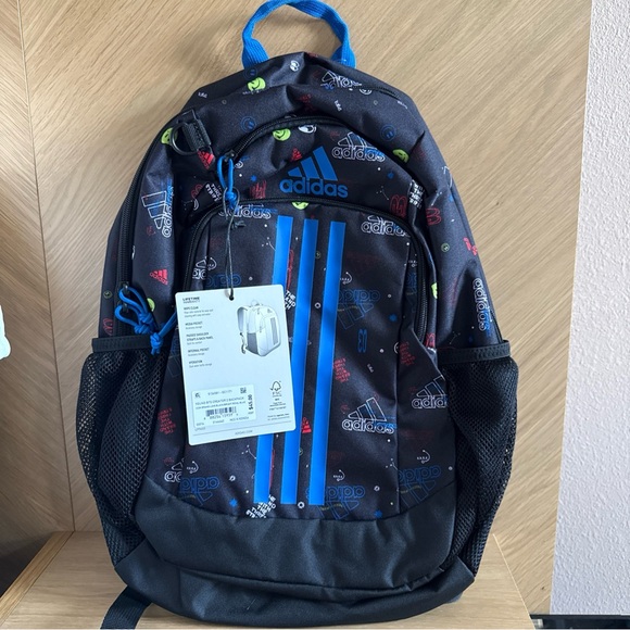 adidas Unisex Black/Royal/Mult Young BTS Creator 2 Laptop Backpack (5156581) NWT - Picture 1 of 8